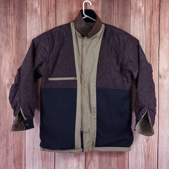 Vtg LL Bean Jacket Mens Large Field Barn Chore Leather Collar Wool Lined Hunting - Picture 8 of 15